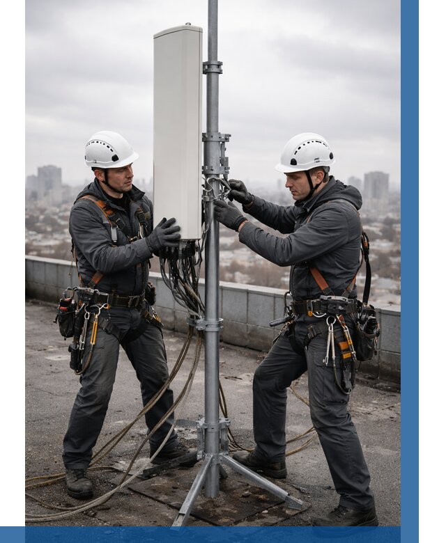 Монтаж антенн связи на крыше в Новошахтинске от 8854 р. | ВЫСОТНИК-Нвш