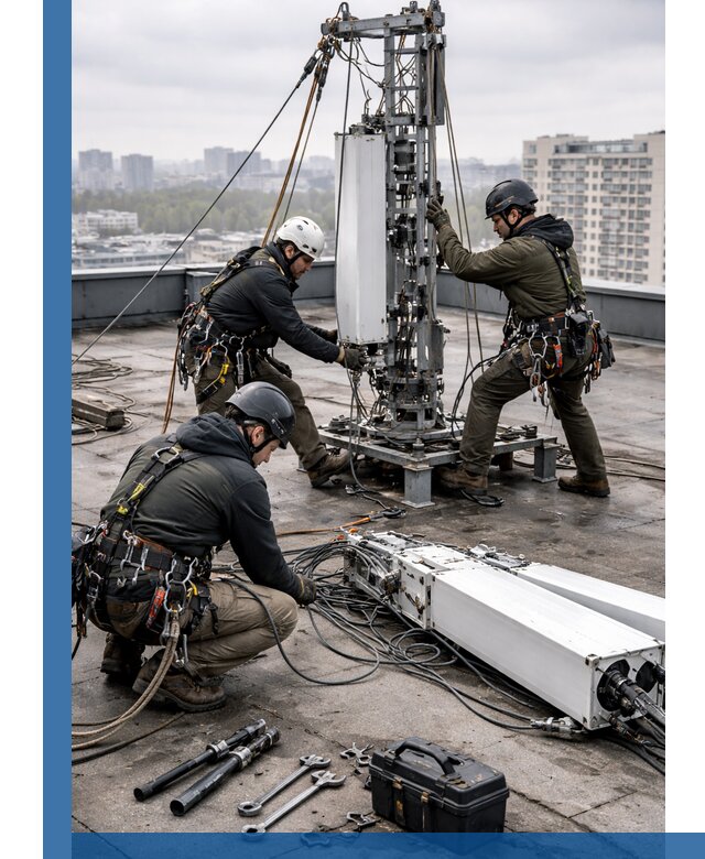 Демонтаж антенн на крыше зданий в Новошахтинске с гарантией