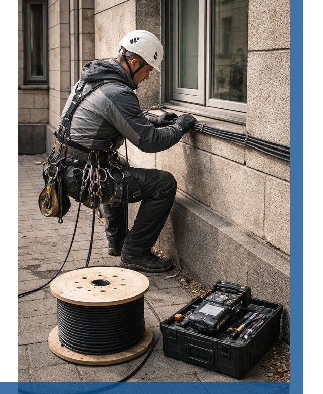 Прокладка оптоволоконного кабеля в Новошахтинске от 833 р. | ВЫСОТНИК-Нвш