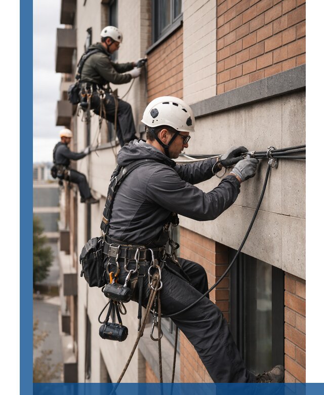 Крепление кабеля на фасаде монтаж и крепеж в Новошахтинске