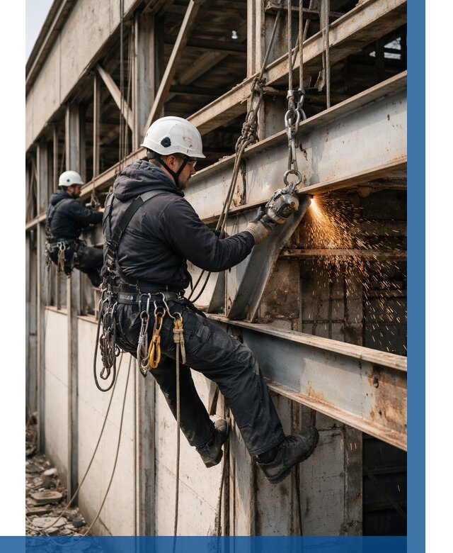 Демонтаж металлоконструкций на высоте в Новошахтинске от 6770р. |ВЫСОТНИК-Нвш