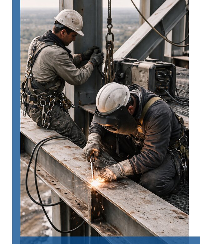 Высотные сварочные работы в Новошахтинске для промышленных объектов