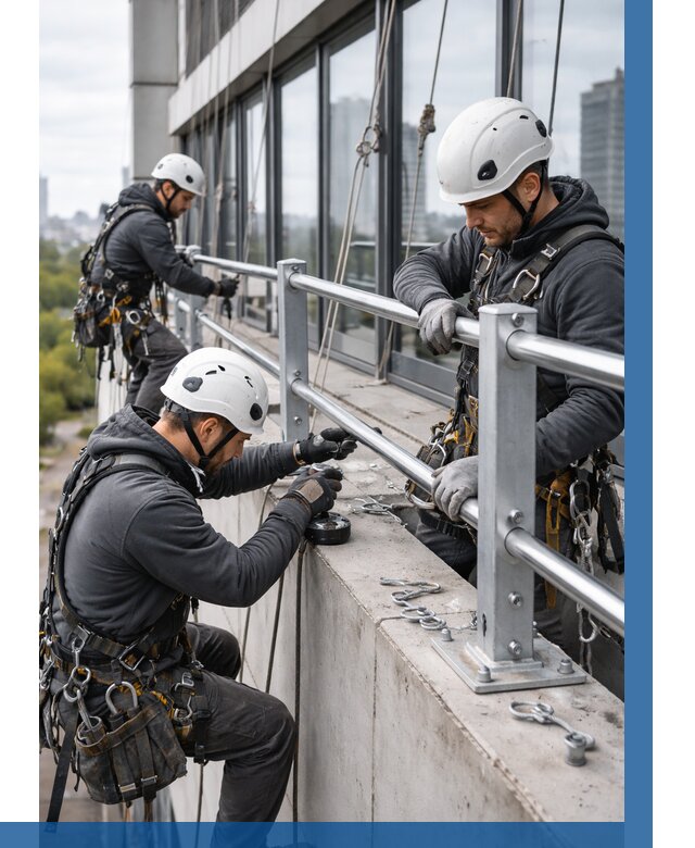 Монтаж ограждений на высоте в Новошахтинске, от 1250 р. | ВЫСОТНИК-Нвш