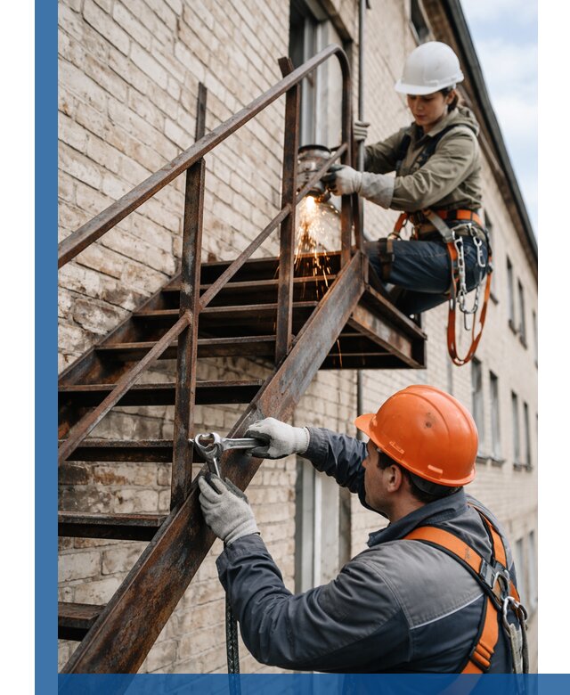 Ремонт и восстановление пожарных лестниц с выездом в Новошахтинске