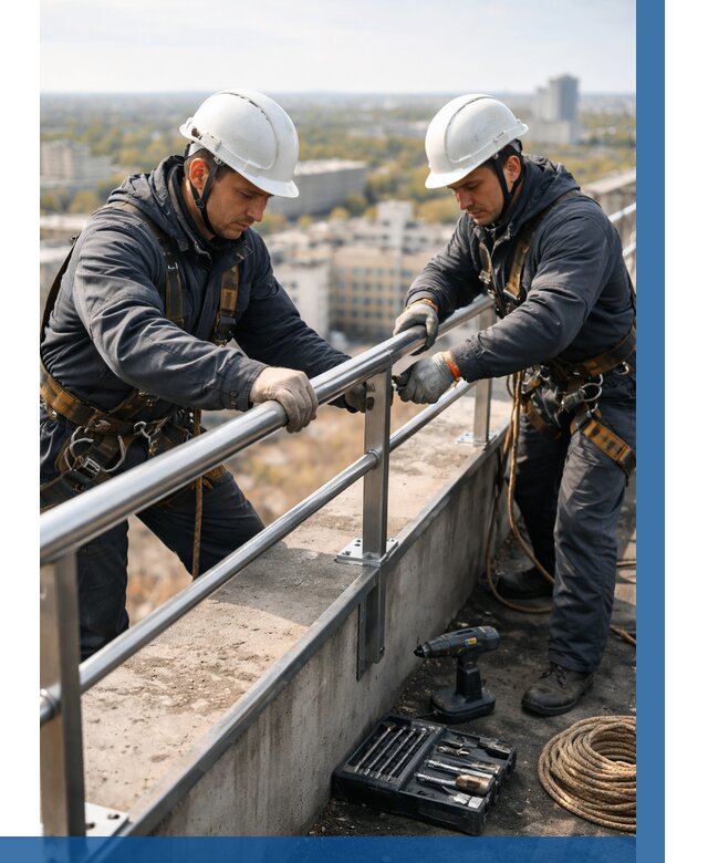 Монтаж перил на высоте в Новошахтинске от 2604 р. | ВЫСОТНИК-Нвш