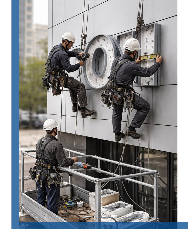 Профессиональный монтаж световых букв в Новошахтинске под ключ