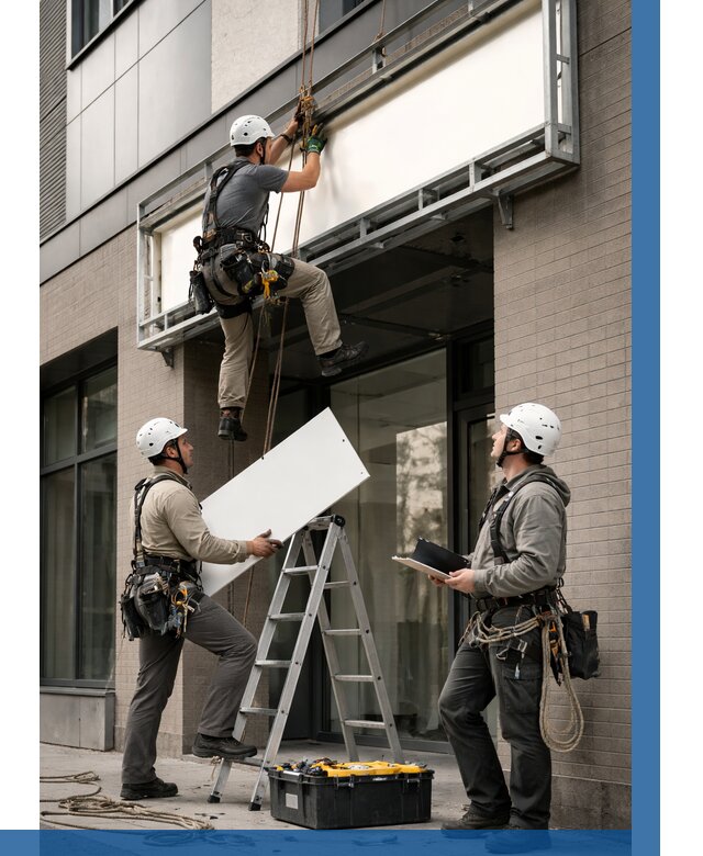 Монтаж светового короба в Новошахтинске от 6770 р. | ВЫСОТНИК-Нвш