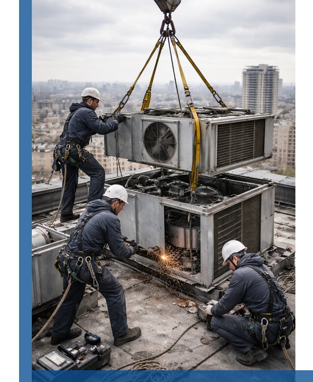 Демонтаж крышной установки в Новошахтинске любой сложности