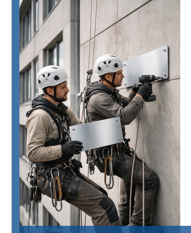 Монтаж табличек и указателей в Новошахтинске для зданий и сооружений