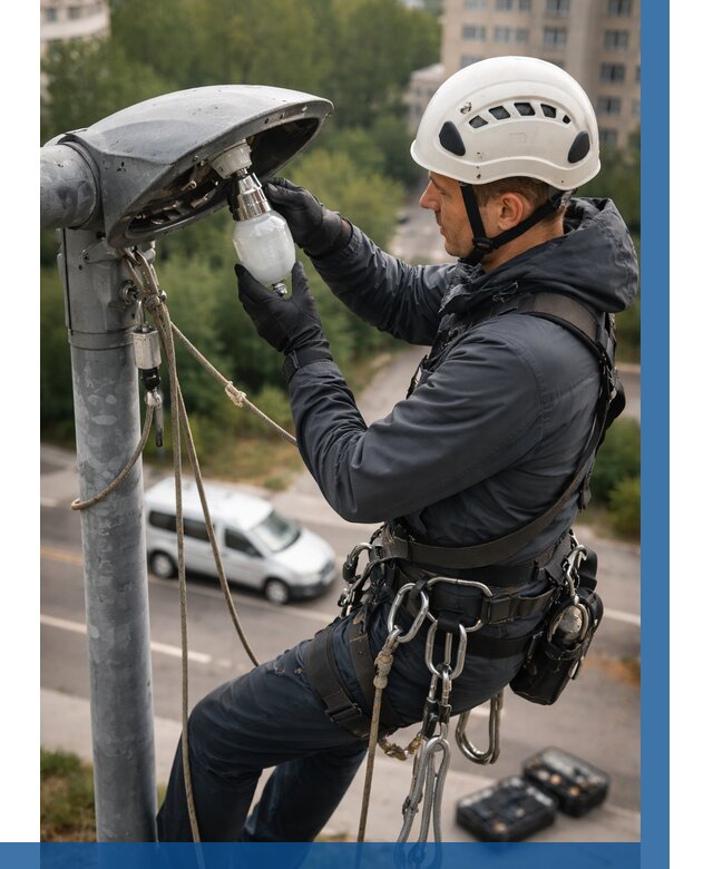 Замена ламп на высоте в Новошахтинске от 2604 р. | ВЫСОТНИК-Нвш