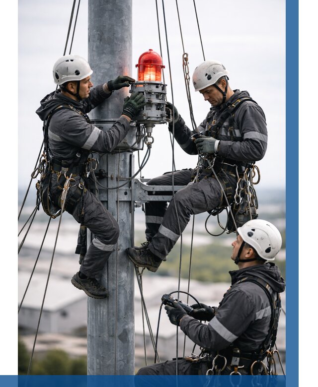 Монтаж заградительных огней в Новошахтинске от 8854 р. | ВЫСОТНИК-Нвш