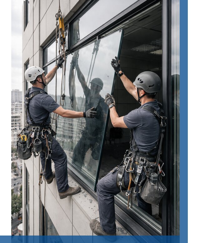 Замена стеклопакетов на высоте в Новошахтинске от 5729 р. | ВЫСОТНИК-Нвш