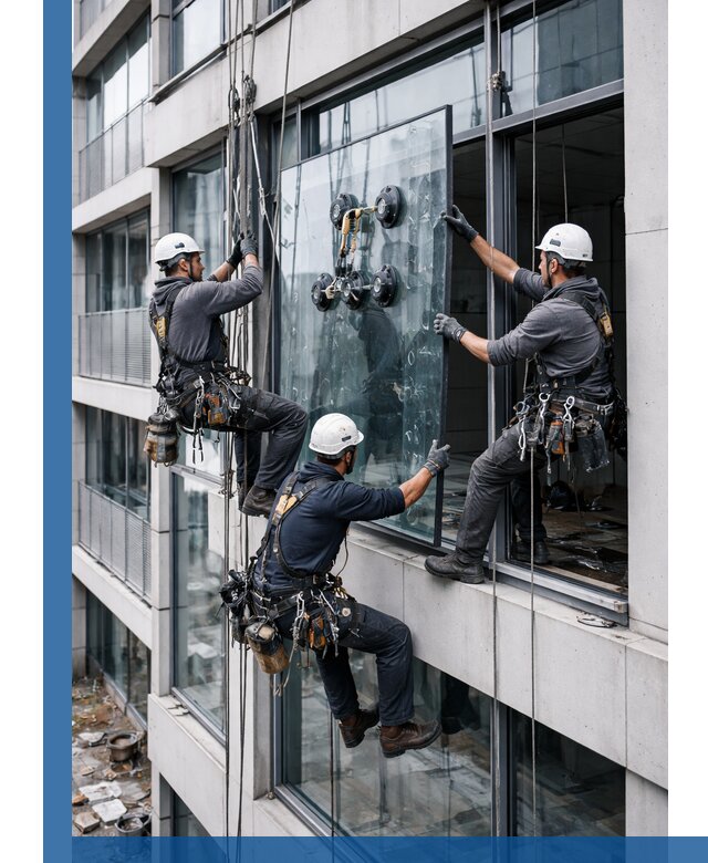 Фасадное остекление и монтаж витражей зданий в Новошахтинске под ключ