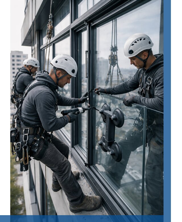 Витражное остекление зданий в Новошахтинске от 3646 р. | ВЫСОТНИК-Нвш