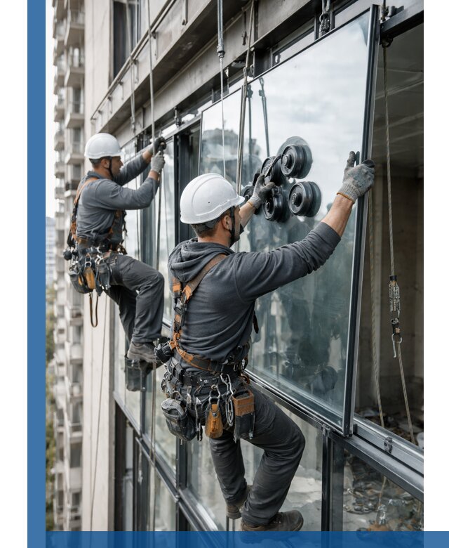 Витражное остекление фасадов и лоджий в Новошахтинске под ключ