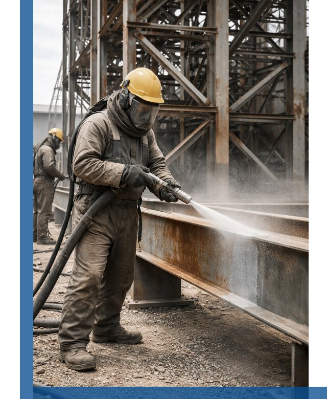 Пескоструйная очистка металлоконструкций в Новошахтинске промышленная