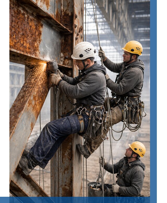 Зачистка металла от ржавчины в Новошахтинске от 365 р. | ВЫСОТНИК-Нвш