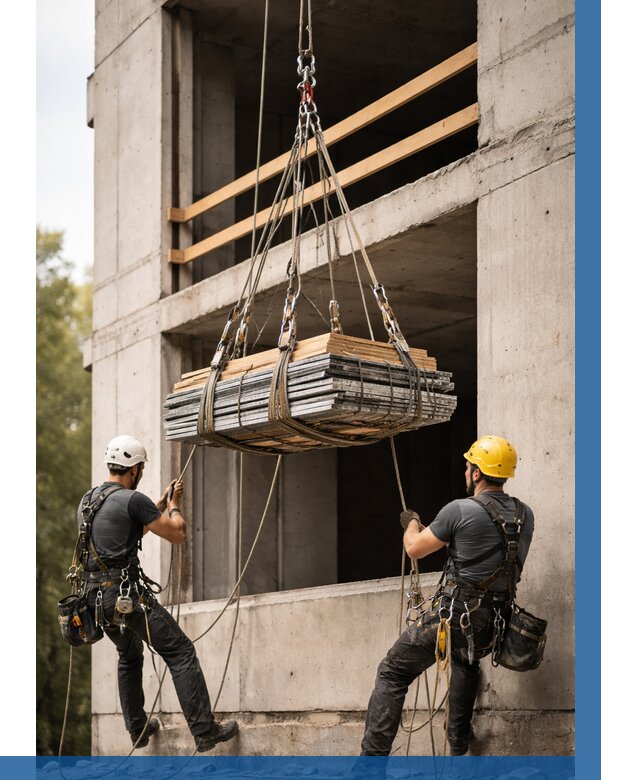 Подъем материала на этаж веревками в Новошахтинске от 1562 р. | ВЫСОТНИК-Нвш