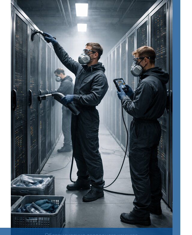 Обеспыливание серверной комнаты в Новошахтинске от 4687 р. | ВЫСОТНИК-Нвш