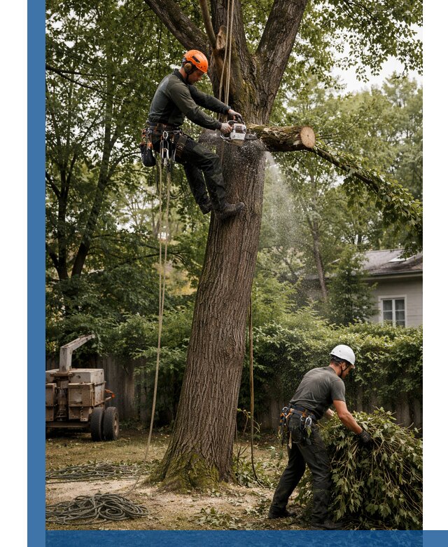 Кронирование деревьев в Новошахтинске, безопасная высотная обрезка