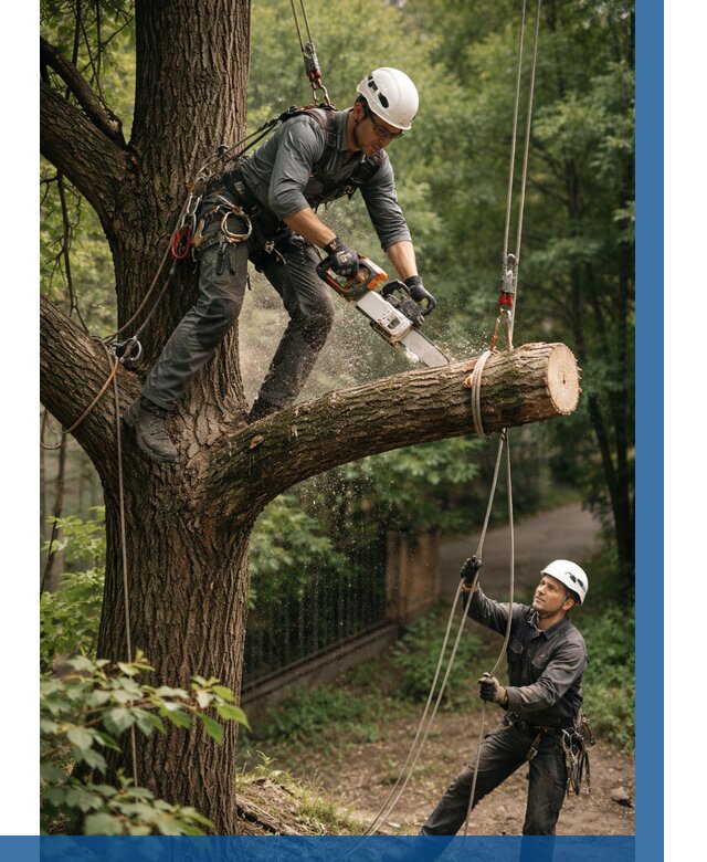Спил деревьев альпинистами в Новошахтинске от 8333 р. | ВЫСОТНИК-Нвш