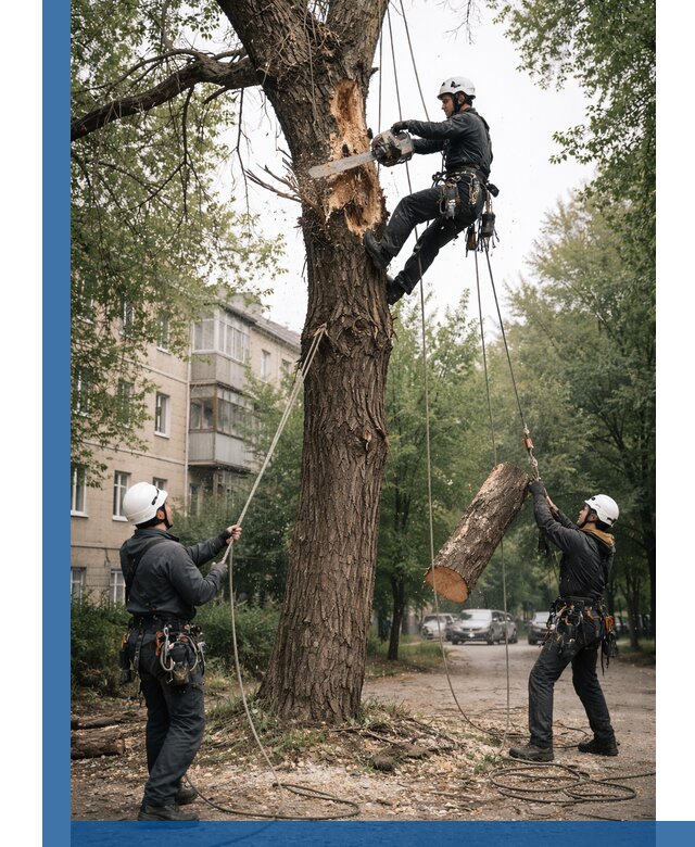 Срочное удаление аварийных деревьев в Новошахтинске с гарантией безопасности