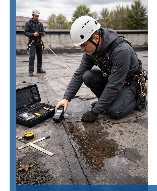 Обследование кровли на протечки и выявление дефектов в Новошахтинске