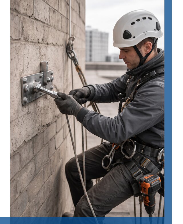 Установка анкерных точек в Новошахтинске от 3646 р. | ВЫСОТНИК-Нвш